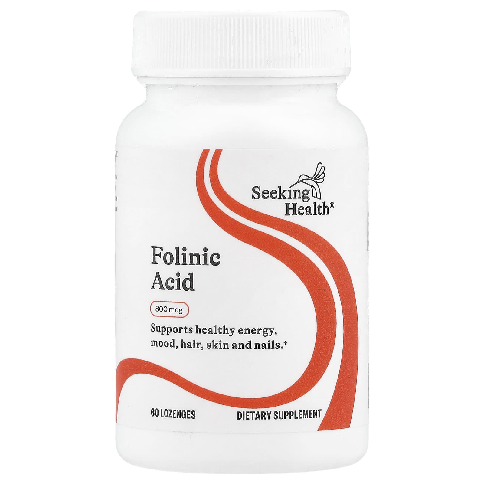 Seeking Health, Folinic Acid , 800 mcg, 60 Lozenges UPC 810007520360 | HiLife Vitamins